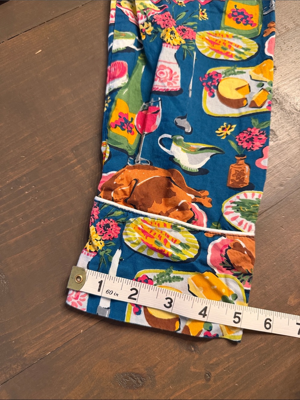 Printfresh Festive Feast Pajama Set M Anthropologie - Picture 10 of 11